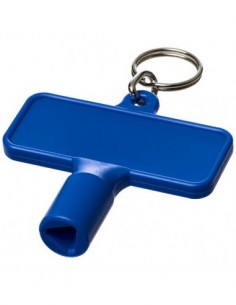 Portachiavi con chiave multiuso rettangolare Maximilian  - Blue