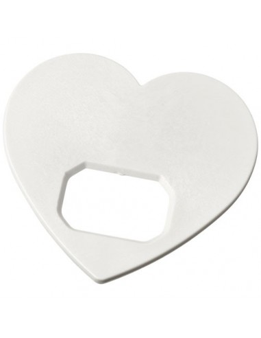 Apribottiglie Amour a forma di cuore - Solido Bianco