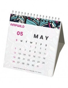 Calendario da tavolo mensile Classic con copertina rigida - Solido Bianco