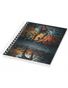 Notebook A6 Desk-Mate® con copertina sintetica - Solido Bianco