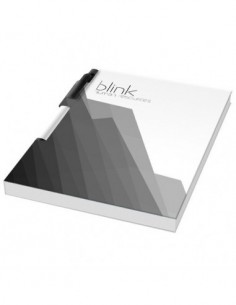 Pacchetto Essential per conferenza con block notes A6 e penna - Solido Bianco
