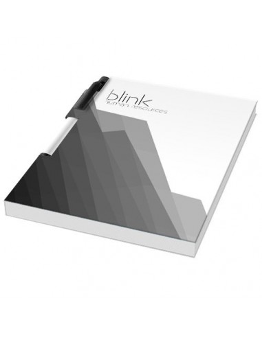 Pacchetto Essential per conferenza con block notes A6 e penna - Solido Bianco