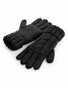 Cable Knit Melange Gloves