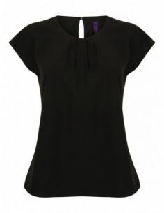 Ladies' Pleat Front S/S Blouse
